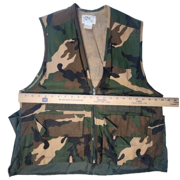 Vintage Duck Bay Camo Hunting Shooting Water Fowl Vest W/ Shell Holders Mens Lg - Picture 10 of 13